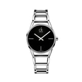 Buy Shop Calvin Klein Stately Black Dial Silver Steel Strap Watch for Women - K3G23121 USA Online