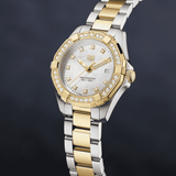 Buy Shop Tag Heuer Aquaracer Quartz Diamonds Mother of Pearl Dial Two Tone Steel Strap Watch for Women - WBD1423.BB0321 USA Online
