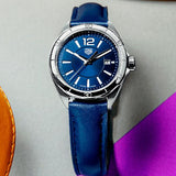 Tag Heuer Formula 1 Quartz Blue Dial Blue Leather Strap Watch for Women - WBJ1412.FC8233