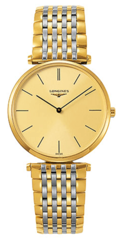 Buy Shop Longines La Grande Classique De Longines Gold Dial Two Tone Mesh Bracelet Watch for Women - L4.755.2.32.7 USA Online