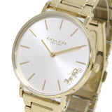 Buy Shop Coach Perry White Dial Gold Steel Strap Watch for Women - 14503345 USA Online
