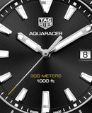 Buy Shop Tag Heuer Aquaracer Quartz Black Dial Black Rubber Strap Watch for Men - WAY101A.FT6141 USA Online