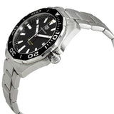 Buy Shop Tag Heuer Aquaracer Quartz Black Dial Silver Steel Strap Watch for Men - WAY101A.BA0746 USA Online