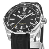 Buy Shop Tag Heuer Aquaracer Quartz Black Dial Black Rubber Strap Watch for Men - WAY101A.FT6141 USA Online