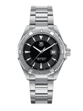 Buy Shop Tag Heuer Aquaracer Quartz Black Dial Silver Steel Strap Watch for Men - WAY1110.BA0928 USA Online