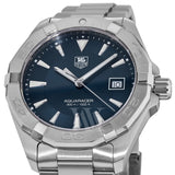 Buy Shop Tag Heuer Aquaracer Quartz Blue Dial Silver Steel Strap Watch for Men - WAY1112.BA0928 USA Online