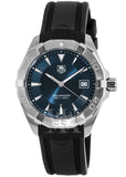 Buy Shop Tag Heuer Aquaracer Quartz Blue Dial Black Rubber Strap Watch for Men - WAY1112.FT8021 USA Online
