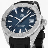 Buy Shop Tag Heuer Aquaracer Quartz Blue Dial Black Rubber Strap Watch for Men - WAY1112.FT8021 USA Online