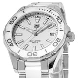 Buy Shop Tag Heuer Aquaracer Quartz White Dial Two Tone Steel Strap Watch Women - WAY131B.BA0914 USA Online