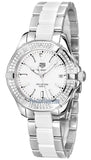 Buy Shop Tag Heuer Aquaracer Diamonds White Dial Two Tone Steel Strap Watch for Women - WAY131F.BA0914 USA Online