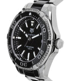 Buy Shop Tag Heuer Aquaracer Quartz Diamonds Black Dial Two Tone Steel Strap Watch for Women - WAY131G.BA0913 USA Online