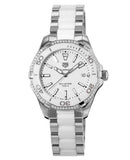 Buy Shop Tag Heuer Aquaracer Diamonds White Dial Two Tone Steel Strap Watch for Women - WAY131H.BA0914 USA Online