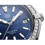 Buy Shop Tag Heuer Aquaracer Quartz Diamonds Blue Dial Silver Steel Strap Watch for Women - WAY131N.BA0748 USA Online