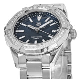 Buy Shop Tag Heuer Aquaracer Quartz Diamonds Blue Dial Silver Steel Strap Watch for Women - WAY131N.BA0748 USA Online