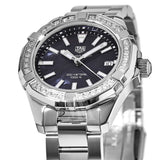 Buy Shop Tag Heuer Aquaracer Quartz Diamonds Black Dial Silver Steel Strap Watch for Women - WAY131P.BA0748 USA Online