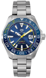 Buy Shop Tag Heuer Aquaracer Caliber 5 Match Timer Shinji Kagawa Edition Blue Dial Silver Steel Strap Watch for Men - WAY201H.BA0927 USA Online