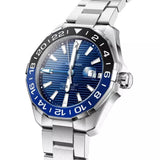 Buy Shop Tag Heuer Aquaracer GMT Calibre 6 Automatic Blue Dial Silver Steel Strap Watch for Men - WAY201T.BA0927 USA Online