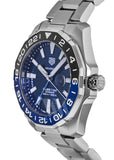 Buy Shop Tag Heuer Aquaracer GMT Calibre 6 Automatic Blue Dial Silver Steel Strap Watch for Men - WAY201T.BA0927 USA Online