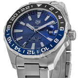 Buy Shop Tag Heuer Aquaracer GMT Calibre 6 Automatic Blue Dial Silver Steel Strap Watch for Men - WAY201T.BA0927 USA Online