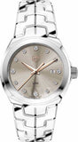Buy Shop Tag Heuer Link Quartz Brown Dial Silver Steel Strap Watch for Women - WBC131E.BA0649 USA Online