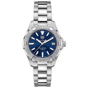 Buy Shop Tag Heuer Aquaracer Quartz Blue Dial Silver Steel Strap Watch for Women - WBD1312.BA0740 USA Online