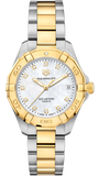 Buy Shop Tag Heuer Aquaracer White Mother of Pearl Dial Two Tone Steel Strap Watch for Women - WBD1322.BB0320 USA Online