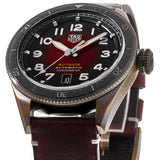 Tag Heuer Autavia Calibre 5 Chinese New Year Maroon Dial Maroon Leather Strap Watch for Men - WBE5193.FC8300