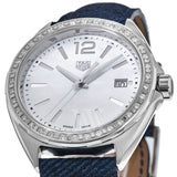 Buy Shop Tag Heuer Formula 1 Quartz Diamonds Mother of Pearl Dial Blue Leather Strap Watch for Women - WBJ131A.FC8251 USA Online