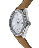 Buy Shop Tag Heuer Formula 1 Quartz Mother of Pearl Dial Brown Leather Strap Watch for Women - WBJ131A.FC8255 USA Online