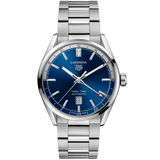 Buy Shop Tag Heuer Carrera Twin Time Blue Dial Silver Steel Strap Watch for Men - WBN201A.BA0640 USA Online