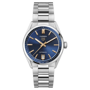 Buy Shop Tag Heuer Carrera Date Blue Dial Silver Steel Strap Watch for Women - WBN2311.BA0001 USA Online