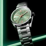 Buy Shop Tag Heuer Carrera Date Automatic 18K Green Dial Silver Steel Strap Watch for Women - WBN2312.BA0001 USA Online