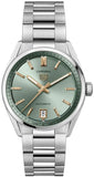 Buy Shop Tag Heuer Carrera Date Automatic 18K Green Dial Silver Steel Strap Watch for Women - WBN2312.BA0001 USA Online