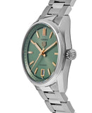 Buy Shop Tag Heuer Carrera Date Automatic 18K Green Dial Silver Steel Strap Watch for Women - WBN2312.BA0001 USA Online