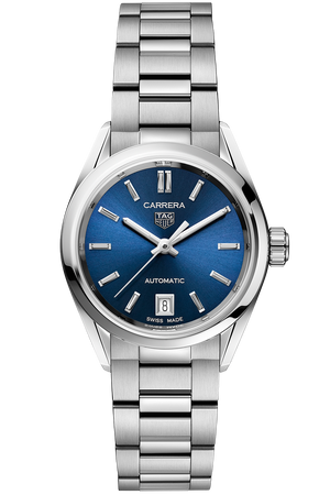 Buy Shop Tag Heuer Carrera Blue Dial Silver Steel Strap Watch for Women - WBN2411.BA0621 USA Online