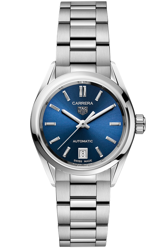 Buy Shop Tag Heuer Carrera Blue Dial Silver Steel Strap Watch for Women - WBN2411.BA0621 USA Online