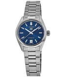 Buy Shop Tag Heuer Carrera Blue Dial Silver Steel Strap Watch for Women - WBN2411.BA0621 USA Online