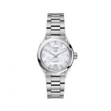 Buy Shop Tag Heuer Carrera Diamonds Mother of Pearl Dial Silver Steel Strap Watch for Women - WBN2412.BA0621 USA Online