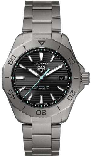 Buy Shop Tag Heuer Aquaracer Professional 200 Solargraph Quartz Black Dial Silver Steel Strap Watch for Men - WBP1180.BF0000 USA Online