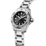 Tag Heuer Aquaracer Quartz Black Dial Silver Steel Strap Watch for Women - WBD1410.BA0741