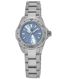 Buy Shop Tag Heuer Aquaracer Professional 200 Quartz Blue Dial Silver Steel Strap Watch for Women - WBP1415.BA0622 USA Online