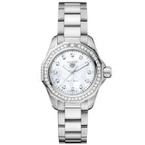 Buy Shop Tag Heuer Aquaracer Professional 200 Quartz Diamond Mother of Pearl Dial Silver Steel Strap Watch for Women - WBP1417.BA0622 USA Online