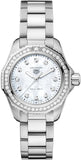 Buy Shop Tag Heuer Aquaracer Professional 200 Quartz Diamond Mother of Pearl Dial Silver Steel Strap Watch for Women - WBP1417.BA0622 USA Online