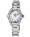 Buy Shop Tag Heuer Aquaracer Professional 200 Quartz Diamond Mother of Pearl Dial Silver Steel Strap Watch for Women - WBP1417.BA0622 USA Online