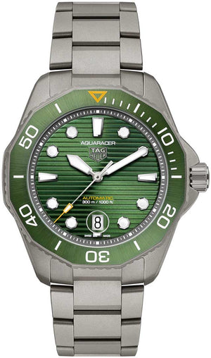 Buy Shop Tag Heuer Aquaracer Professional 300 Automatic Green Dial Silver Steel Strap Watch for Men - WBP208B.BF0631 USA Online