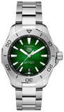 Buy Shop Tag Heuer Aquaracer Professional 200 Automatic Green Dial Silver Steel Strap Watch for Men - WBP2115.BA0627 USA Online