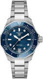 Buy Shop Tag Heuer Aquaracer Professional 300 Automatic Diamonds Blue Dial Silver Steel Strap Watch for Women - WBP231B.BA0618 USA Online