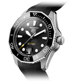 Buy Shop Tag Heuer Aquaracer Professional 300 Automatic Black Dial Black Rubber Strap Watch for Men - WBP201A.FT6197 USA Online