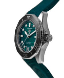 Buy Shop Tag Heuer Aquaracer Professional 300 Automatic Diamonds Green Dial Green Rubber Strap Watch for Women - WBP231G.FT6226 USA Online