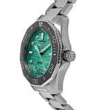 Buy Shop Tag Heuer Aquaracer Professional 300 Automatic Diamonds Green Dial Silver Steel Strap Watch for Women - WBP231K.BA0618 USA Online